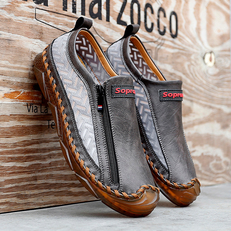 Mocassins décontractés pour hommes Mocassins Chaussures en cuir respirantes à fermeture éclair | 90888
