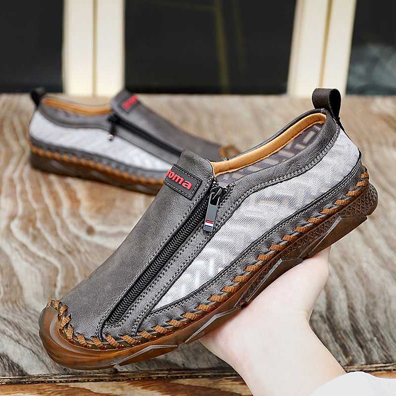 Mocassins décontractés pour hommes Mocassins Chaussures en cuir respirantes à fermeture éclair | 90888