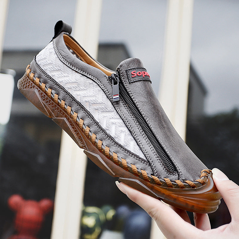 Mocassins décontractés pour hommes Mocassins Chaussures en cuir respirantes à fermeture éclair | 90888