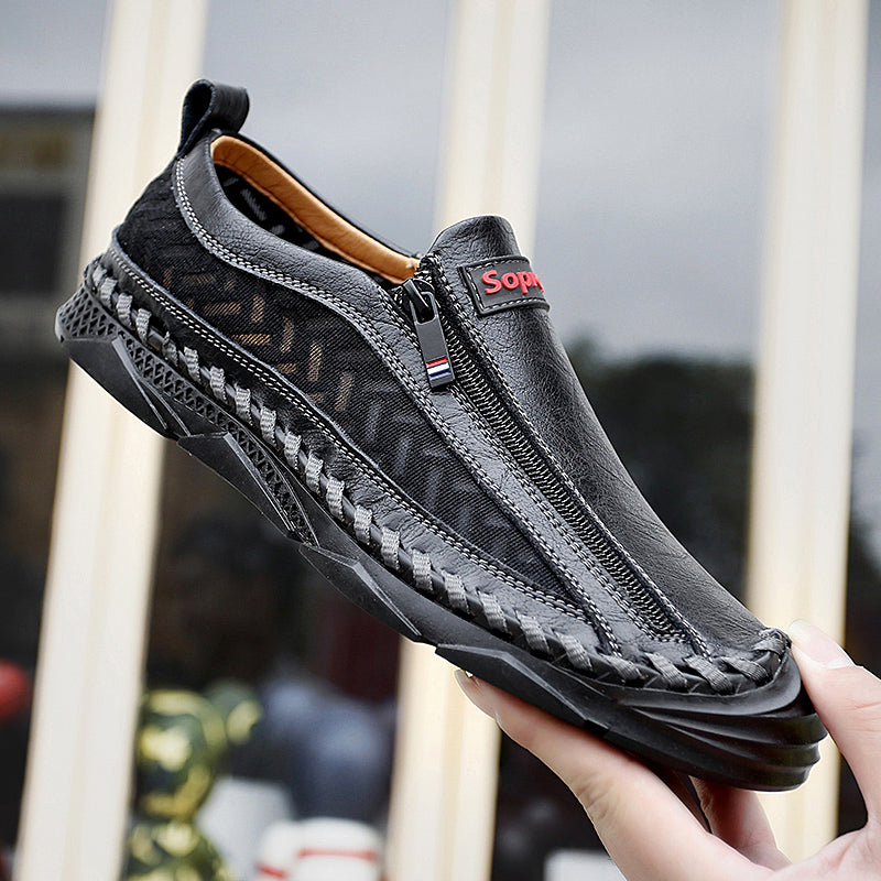 Mocassins décontractés pour hommes Mocassins Chaussures en cuir respirantes à fermeture éclair | 90888
