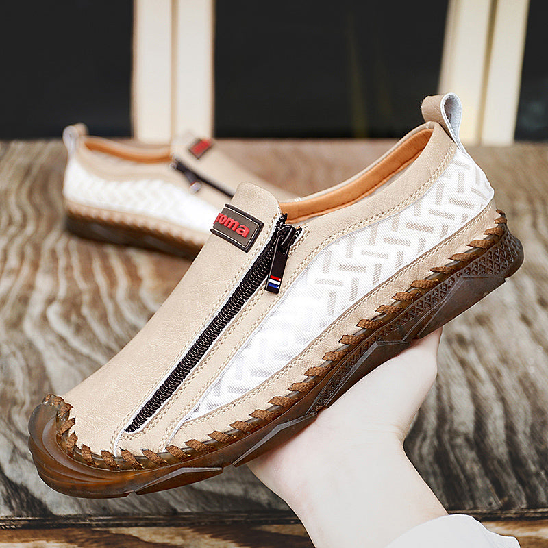 Mocassins décontractés pour hommes Mocassins Chaussures en cuir respirantes à fermeture éclair | 90888
