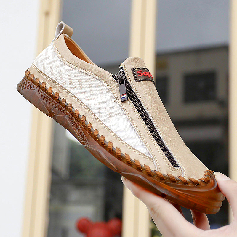 Mocassins décontractés pour hommes Mocassins Chaussures en cuir respirantes à fermeture éclair | 90888