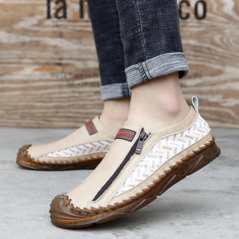Mocassins décontractés pour hommes Mocassins Chaussures en cuir respirantes à fermeture éclair | 90888