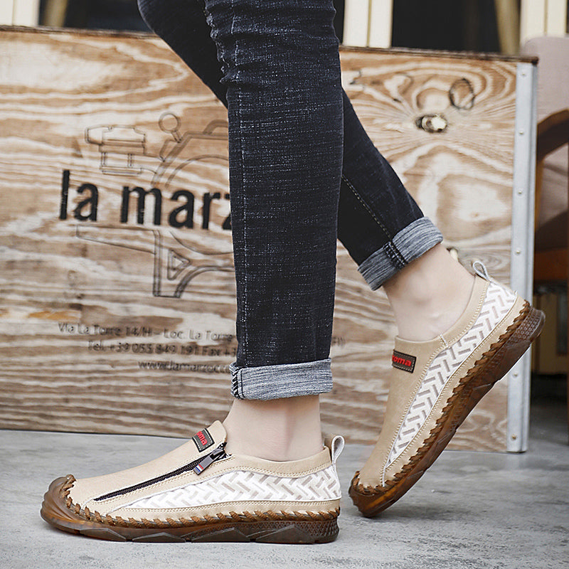Mocassins décontractés pour hommes Mocassins Chaussures en cuir respirantes à fermeture éclair | 90888