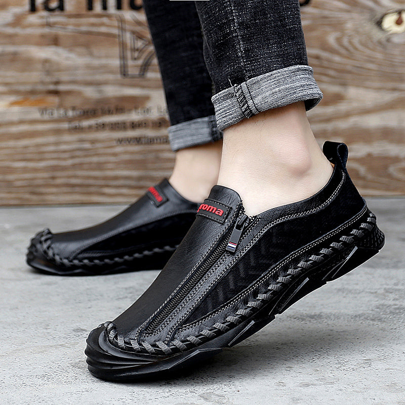 Mocassins décontractés pour hommes Mocassins Chaussures en cuir respirantes à fermeture éclair | 90888