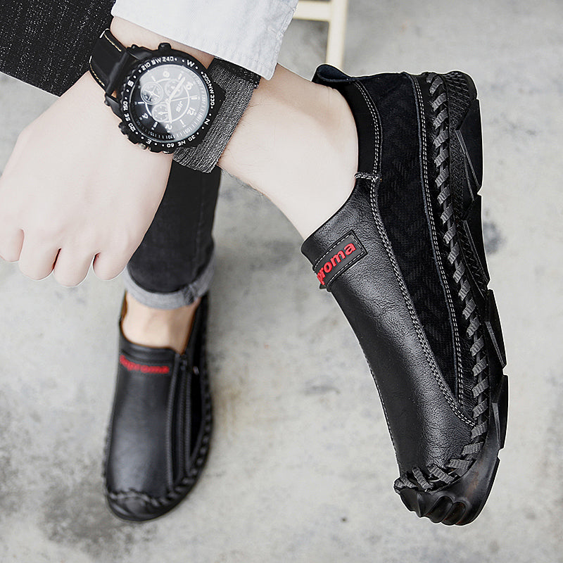 Mocassins décontractés pour hommes Mocassins Chaussures en cuir respirantes à fermeture éclair | 90888