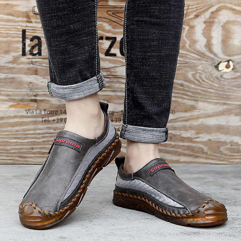 Mocassins décontractés pour hommes Mocassins Chaussures en cuir respirantes à fermeture éclair | 90888