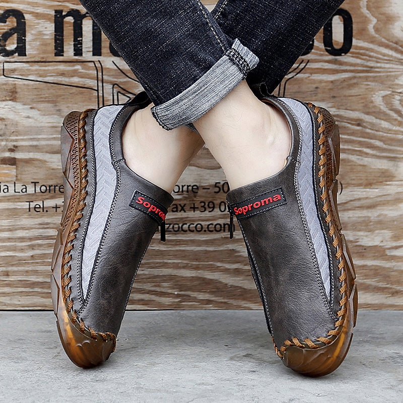 Mocassins décontractés pour hommes Mocassins Chaussures en cuir respirantes à fermeture éclair | 90888