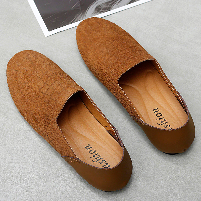 Scarpe da uomo in pelle con punta rotonda britannica | 2025