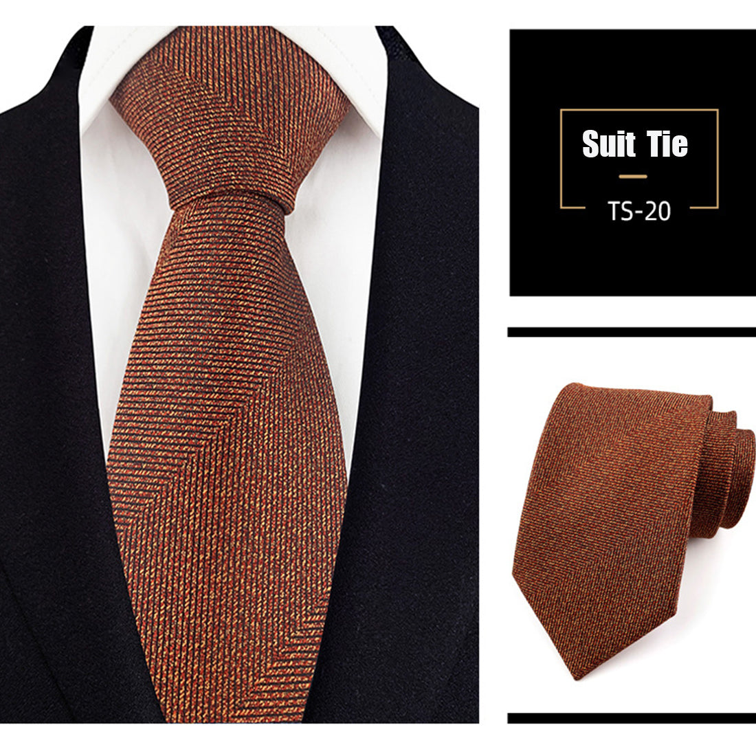 Cravate en soie jacquard tissée à carreaux de style britannique classique | TS1-22