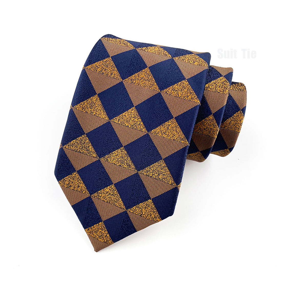 Cravate en soie jacquard tissée à carreaux de style britannique classique | TS1-22