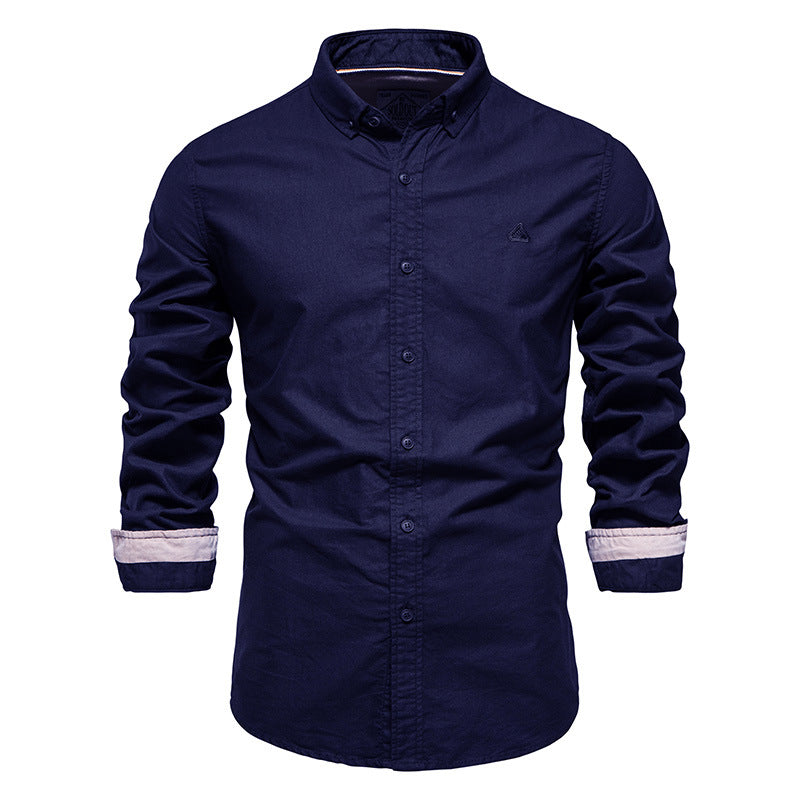 Chemise à manches longues pour homme, coupe slim, motif floral, à revers | SH696