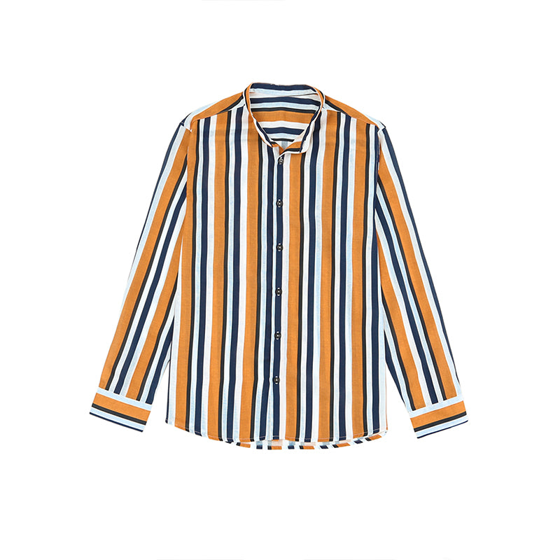 Camicie a righe a maniche lunghe casual da uomo con bottoni | MC255371