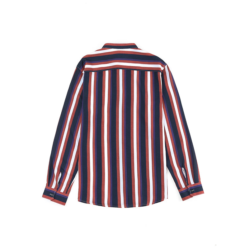 Camicie a righe a maniche lunghe casual da uomo con bottoni | MC255371