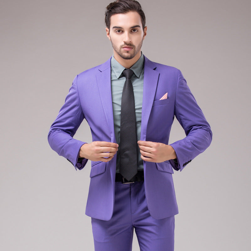 Men’s Premium 2 Piece Suit Smart Fit Prom Suits Work Wedding Casual Parties Business Tuxedo Blazer and Pants Trouser Set - X16