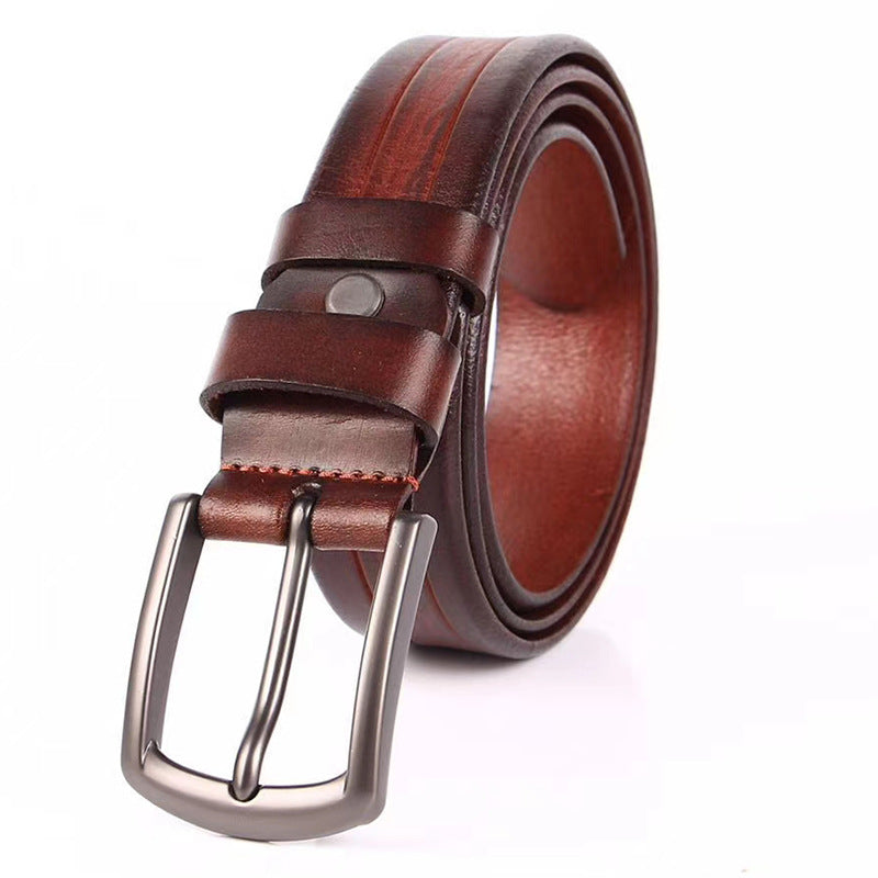 Men's Leather Belt 100% Full Grain Solid Genuine Leather Belt 1.3" Width | N8100
