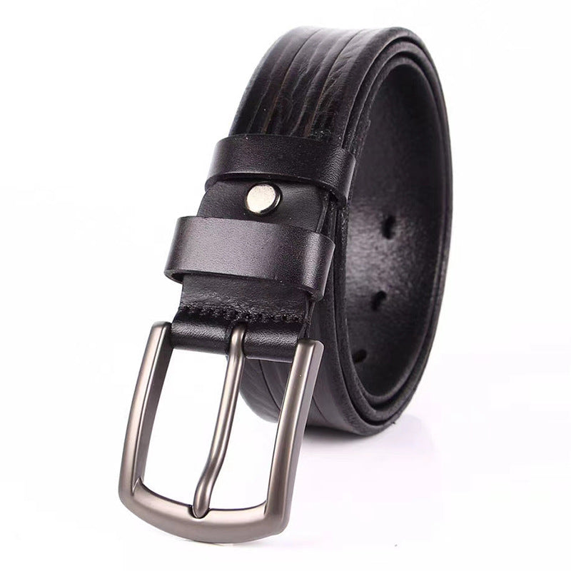 Men's Leather Belt 100% Full Grain Solid Genuine Leather Belt 1.3" Width | N8100