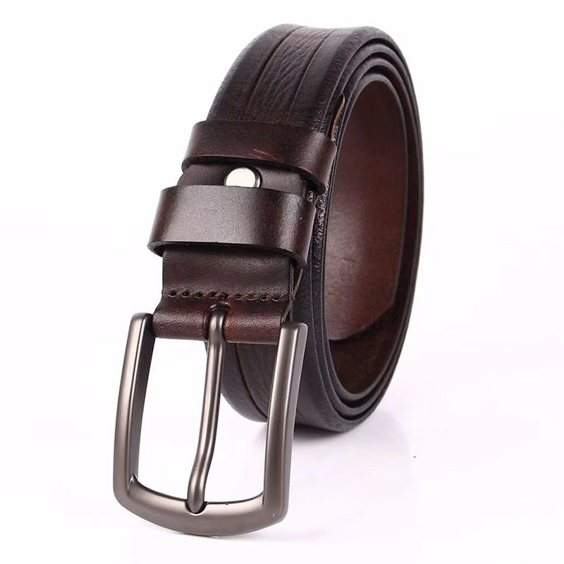 Men's Leather Belt 100% Full Grain Solid Genuine Leather Belt 1.3" Width | N8100