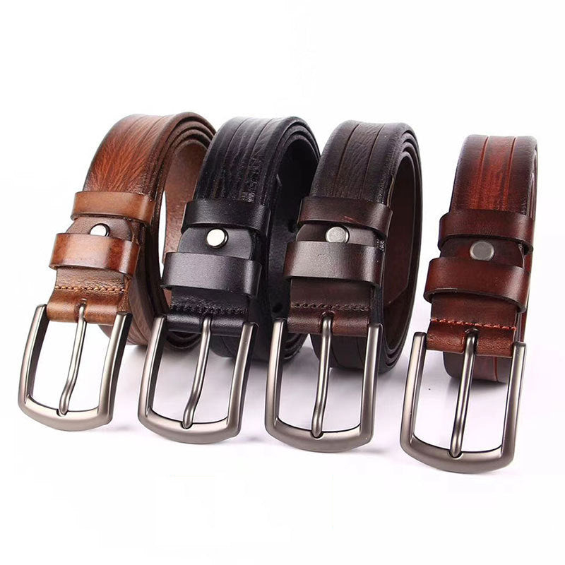 Men's Leather Belt 100% Full Grain Solid Genuine Leather Belt 1.3" Width | N8100