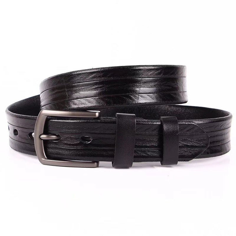 Men's Leather Belt 100% Full Grain Solid Genuine Leather Belt 1.3" Width | N8100
