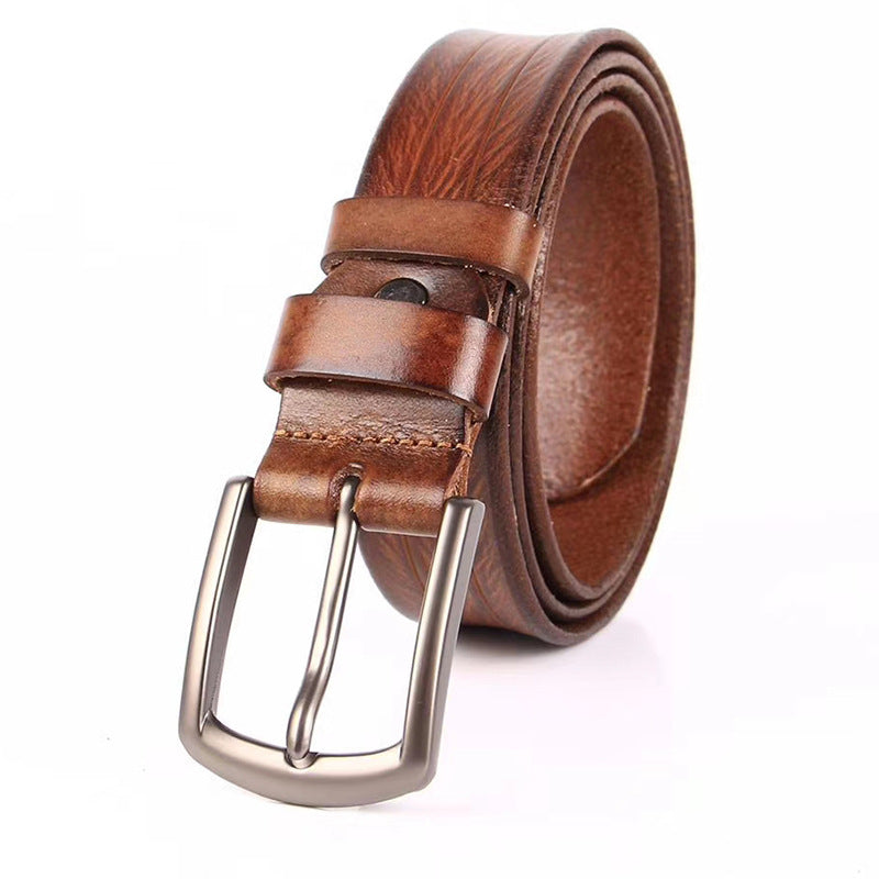 Men's Leather Belt 100% Full Grain Solid Genuine Leather Belt 1.3" Width | N8100