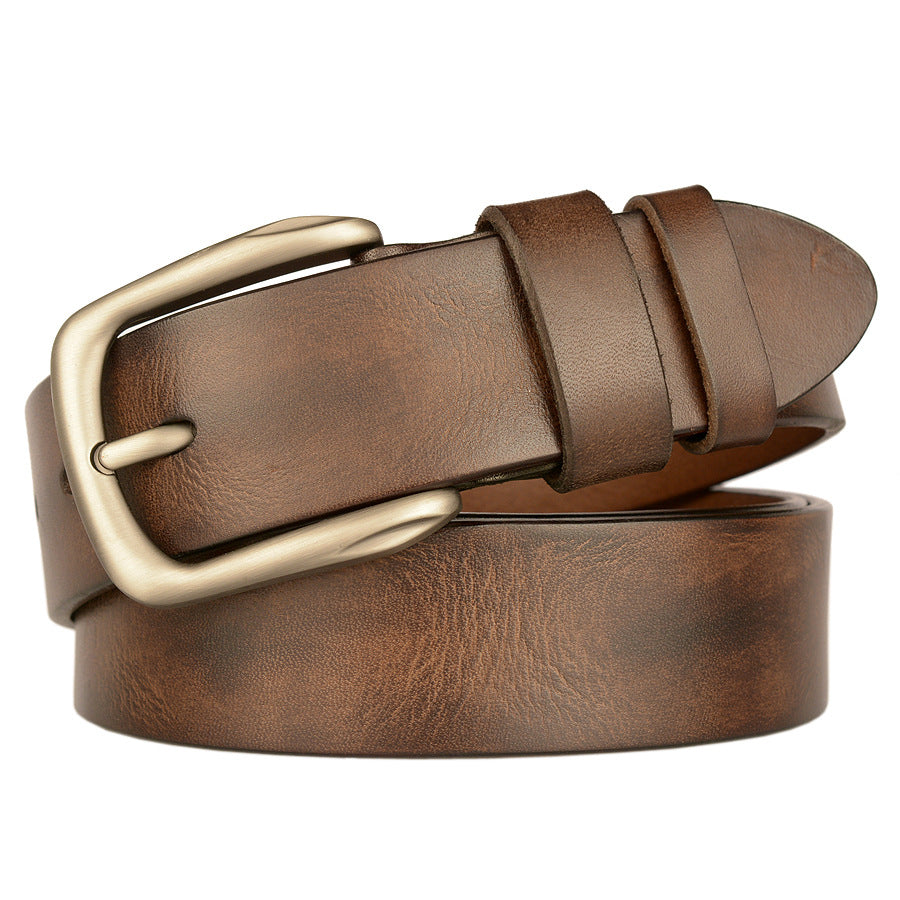 Ceinture en cuir pleine fleur de qualité supérieure pour homme, largeur 1,5" | TCZK01