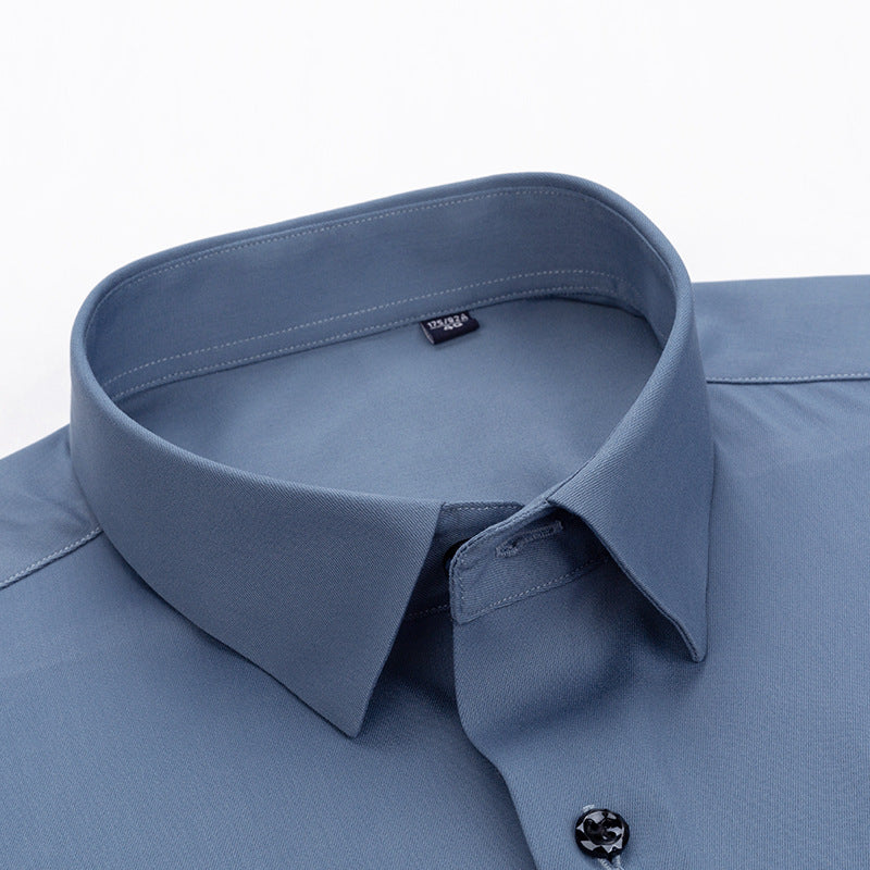 Camicie eleganti da uomo in modal, a maniche lunghe, elasticizzate, formali | C2080