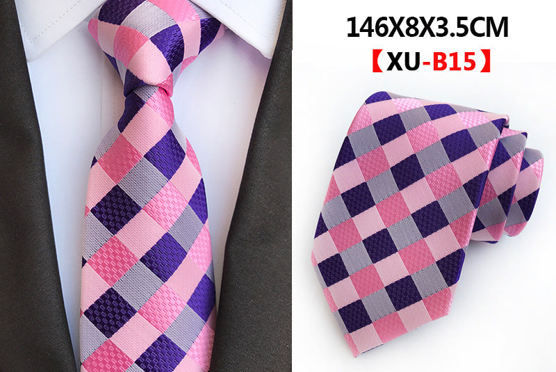 Men Ties Stripes Woven Silk Necktie For Formal Business Party | XU-B