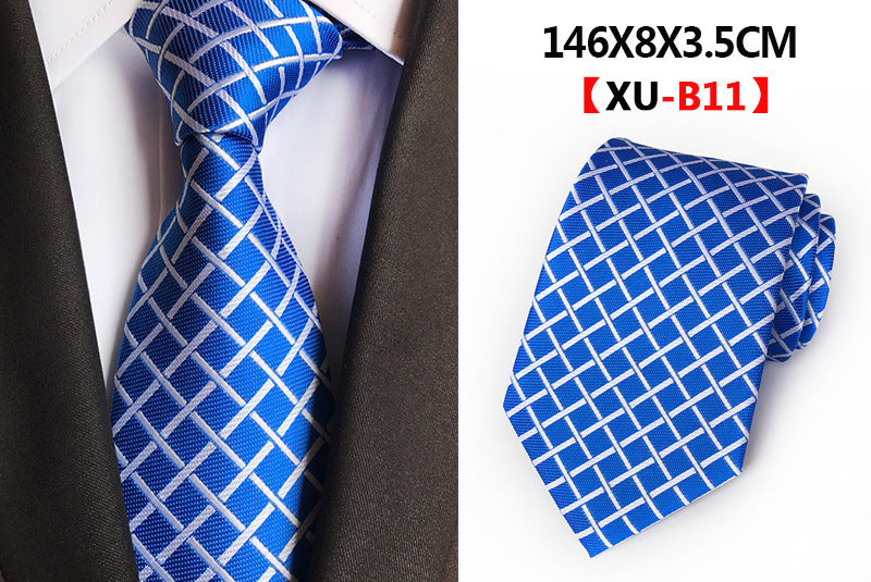 Men Ties Stripes Woven Silk Necktie For Formal Business Party | XU-B