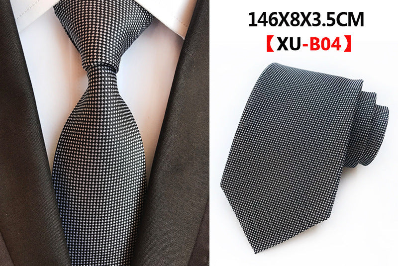 Men Ties Stripes Woven Silk Necktie For Formal Business Party | XU-B