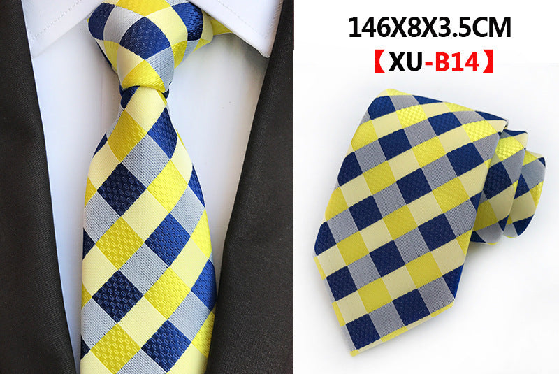 Men Ties Stripes Woven Silk Necktie For Formal Business Party | XU-B