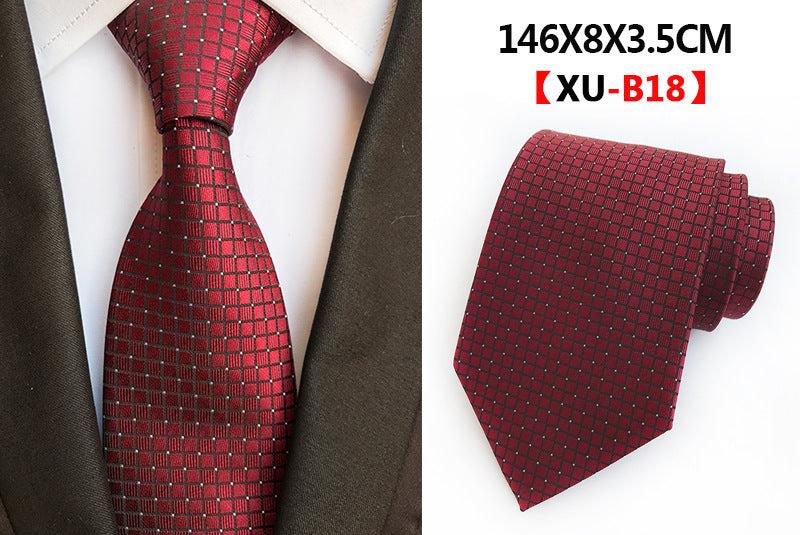 Men Ties Stripes Woven Silk Necktie For Formal Business Party | XU-B