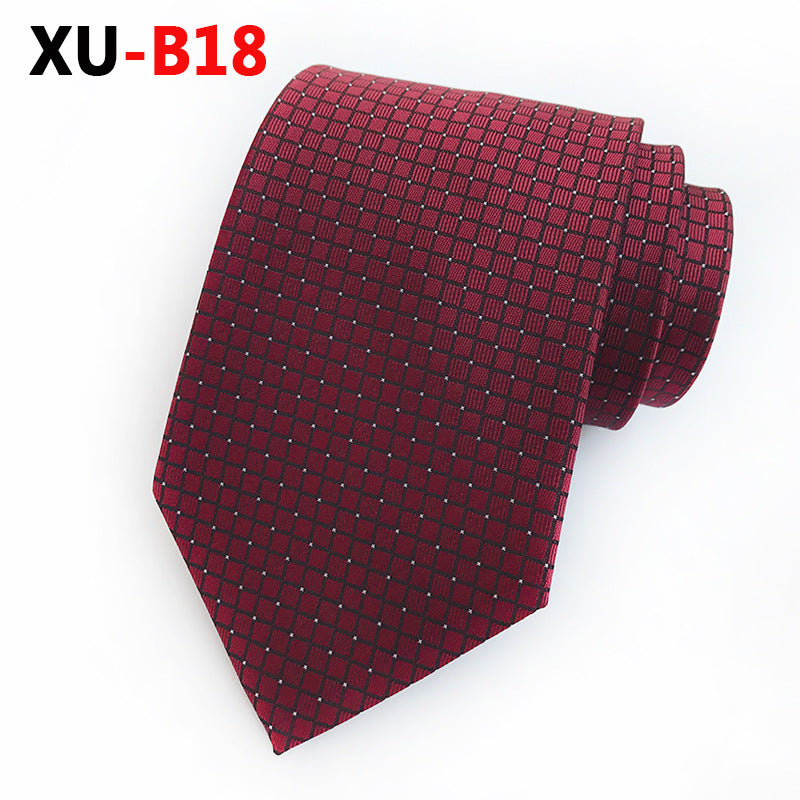 Men Ties Stripes Woven Silk Necktie For Formal Business Party | XU-B