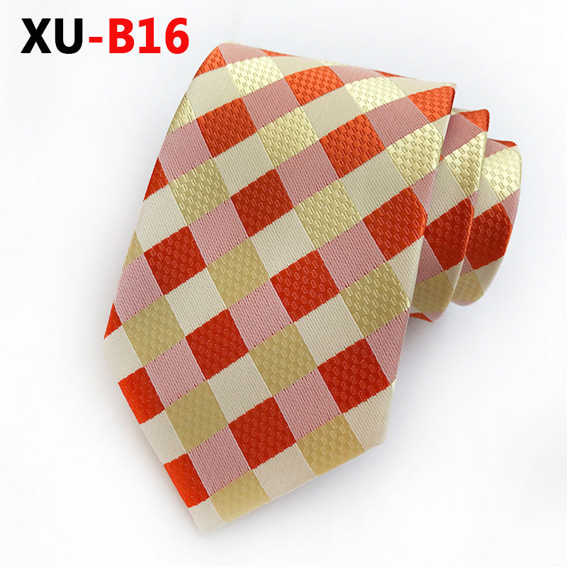 Men Ties Stripes Woven Silk Necktie For Formal Business Party | XU-B