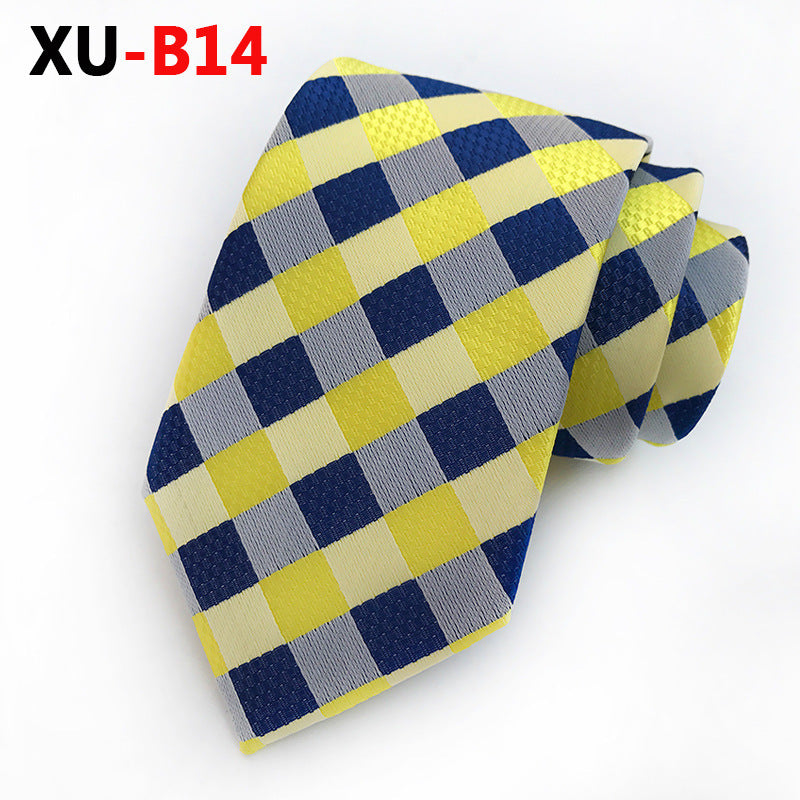 Men Ties Stripes Woven Silk Necktie For Formal Business Party | XU-B
