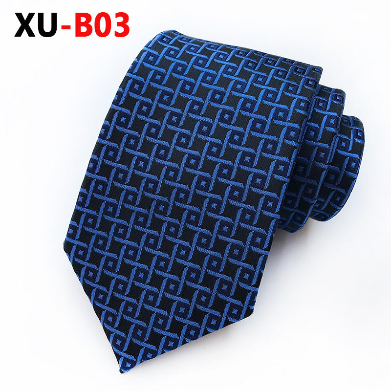Men Ties Stripes Woven Silk Necktie For Formal Business Party | XU-B