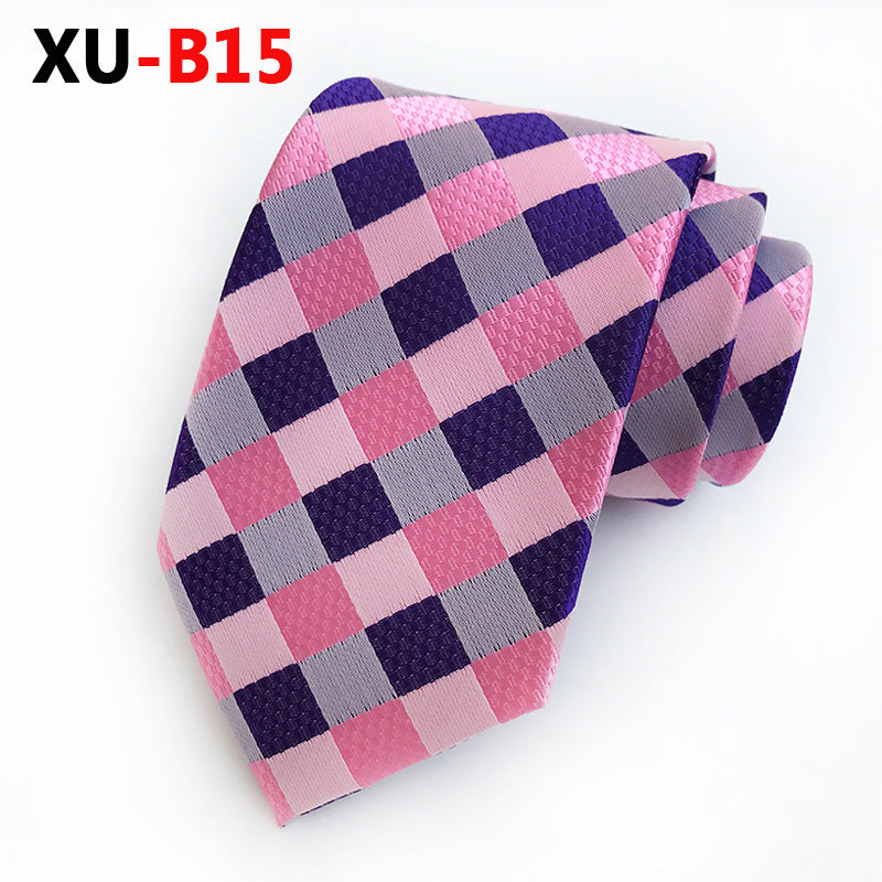 Men Ties Stripes Woven Silk Necktie For Formal Business Party | XU-B