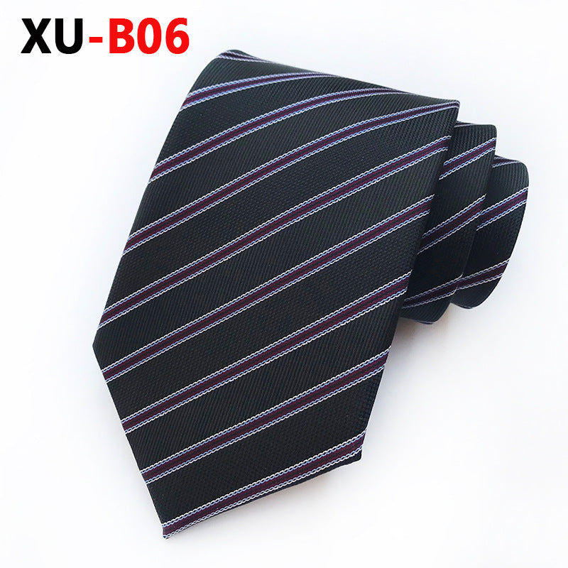Men Ties Stripes Woven Silk Necktie For Formal Business Party | XU-B