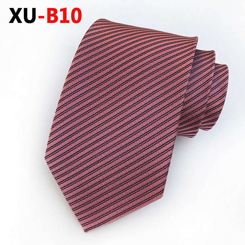 Men Ties Stripes Woven Silk Necktie For Formal Business Party | XU-B