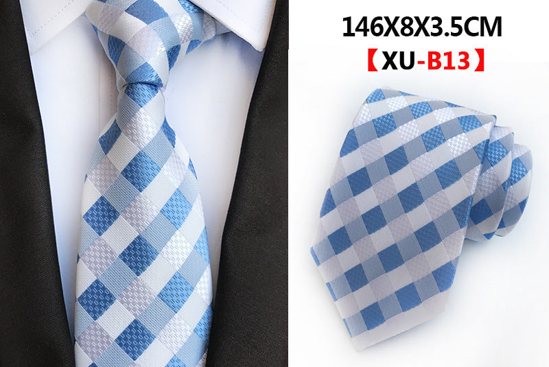 Men Ties Stripes Woven Silk Necktie For Formal Business Party | XU-B