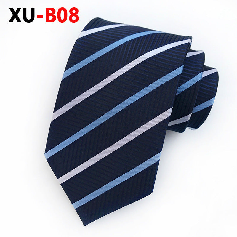 Men Ties Stripes Woven Silk Necktie For Formal Business Party | XU-B