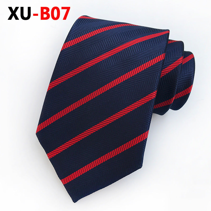 Men Ties Stripes Woven Silk Necktie For Formal Business Party | XU-B