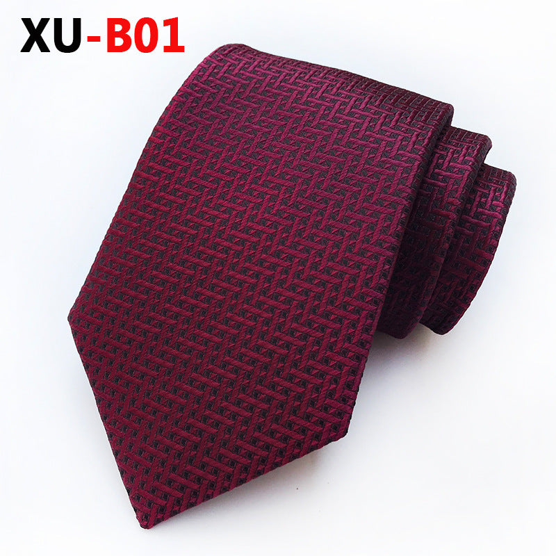 Men Ties Stripes Woven Silk Necktie For Formal Business Party | XU-B