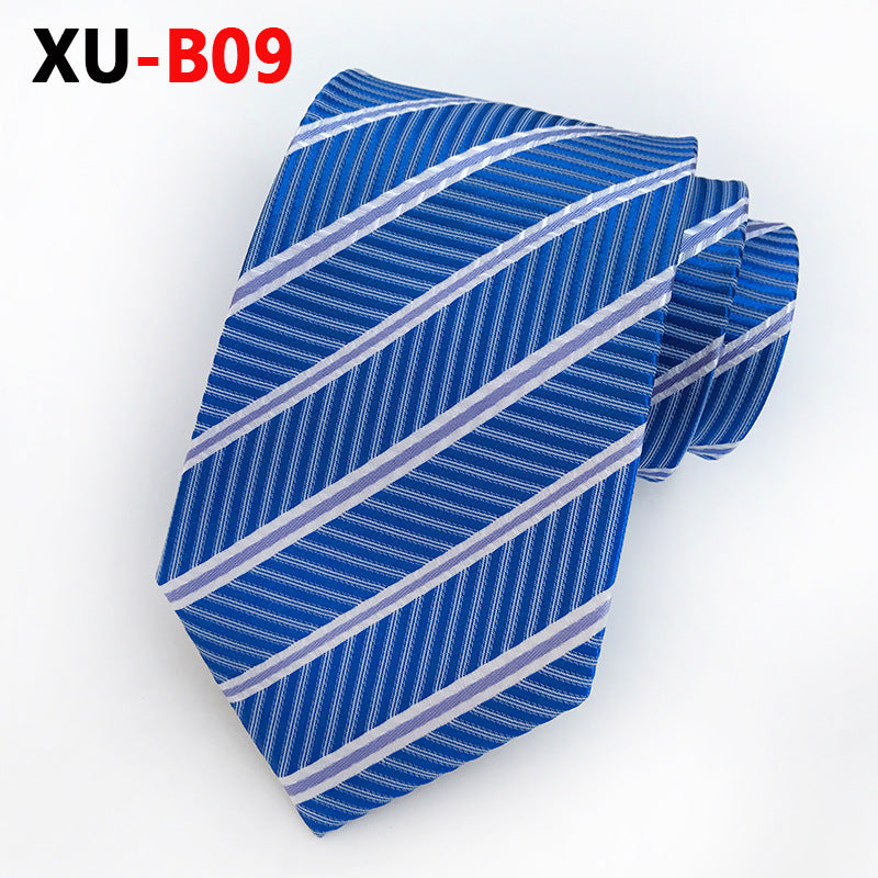 Men Ties Stripes Woven Silk Necktie For Formal Business Party | XU-B