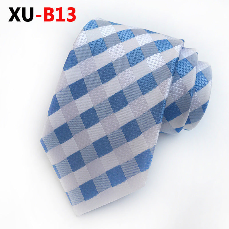 Men Ties Stripes Woven Silk Necktie For Formal Business Party | XU-B
