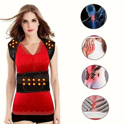 Unisex Adjustable Posture Corrector Shoulder Support Warm Vest For Spinal Alignment Belt Brace | H80