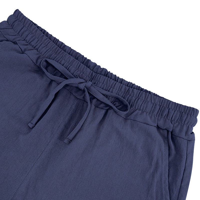 Men's Lightweight Linen-Blend Beach Shorts - Relaxed Fit 5-Inch Casual Shorts | WW-2