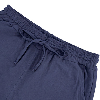 Men's Lightweight Linen-Blend Beach Shorts - Relaxed Fit 5-Inch Casual Shorts | WW-2