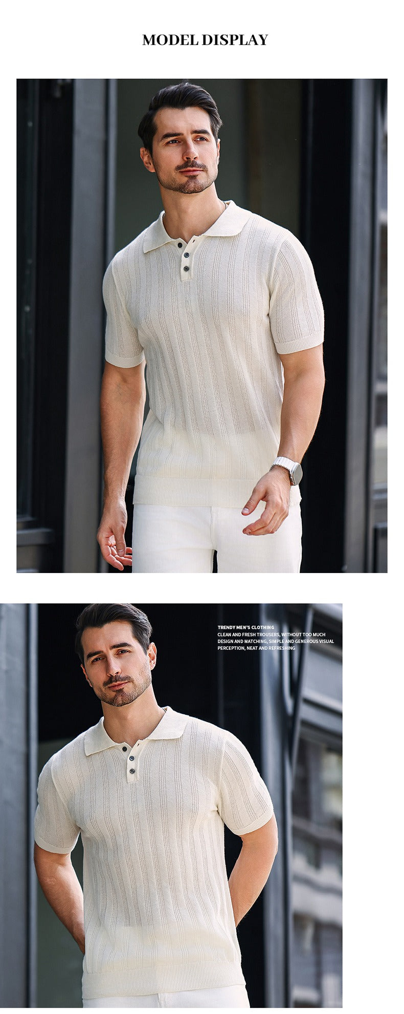 High Quality Summer Men's Knitted Short Sleeve Comfortable & Breathable Polo Shirt | POLO1