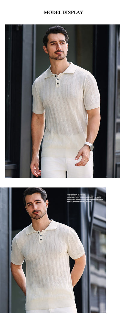 High Quality Summer Men's Knitted Short Sleeve Comfortable & Breathable Polo Shirt | POLO1